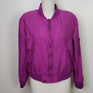 Lauren Ralph Lauren Black Label 100% Silk Bomber
